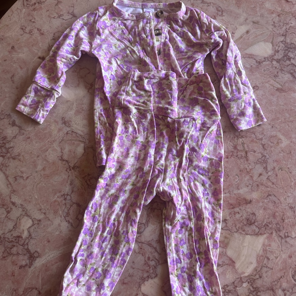 Lou Lou & Company Purple Footies Matching Set